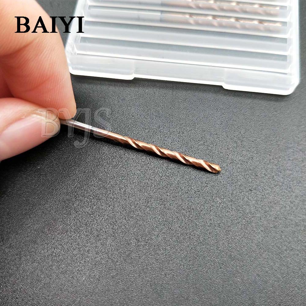 10pcs Carbide Alloy Drill Twist Coated Drill Bits 2mm Super Hard Stainless Twist Bit Straight Handle Solid Monolithic Drill