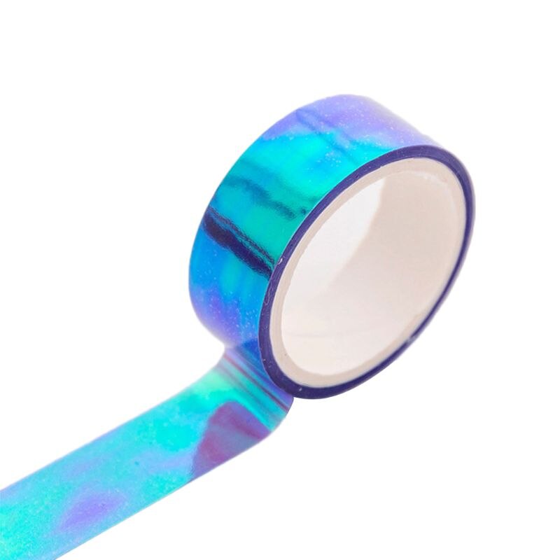 Glitter Regenboog Washi Tape Briefpapier Scrapbooking Decoratieve Plakband Diy Masking Tape