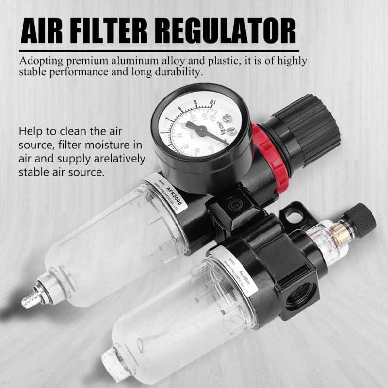 ! pneumatisk lufttryksfilterregulator smøreapparat fugtvandslås olie-vandudskiller  g1/4 top