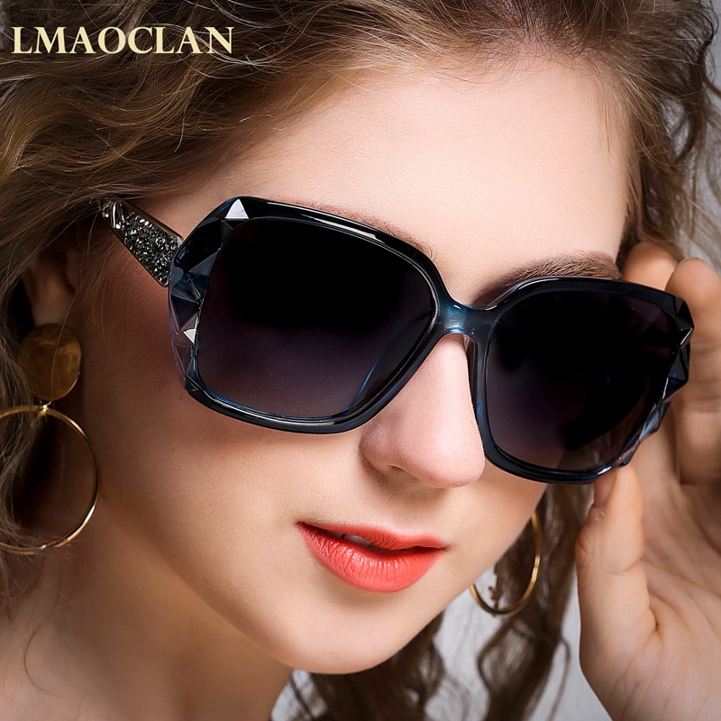 Luxury Brand HD Polarized Sunglasses Women Ladies Oversized Square Gradient Sun Glasses Female Eyewear Oculos UV400