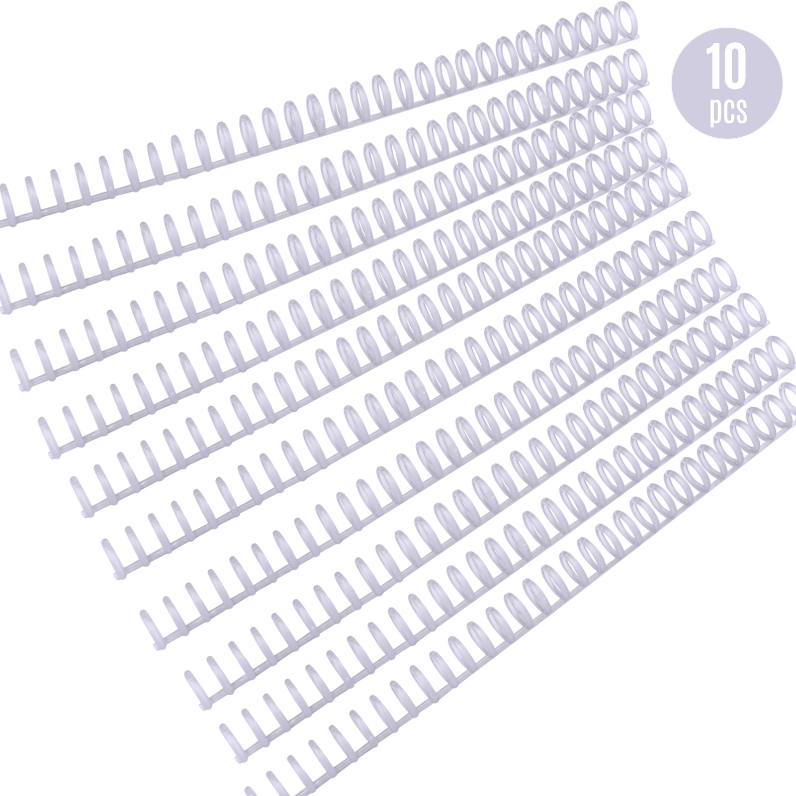 Kw-trio 10 stk plastik 30- hullers løse bladbindere ringbindende pigge kamme 85 ark kapacitet til diy papir notesbog album: Lilla