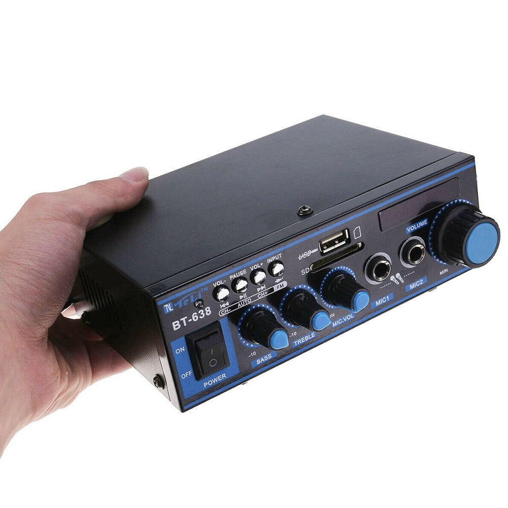 Radio With Remote Controller Audio HIFI FM Power Amplifier Stereo Built-in Home USB Digital Bluetooth Music Car