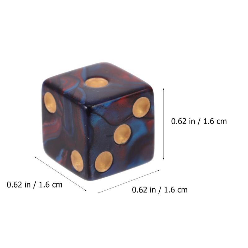 10pcs Durable Six Sided Dices Multi-sided Dice Props Solid Dice for KTV Party Games Teaching