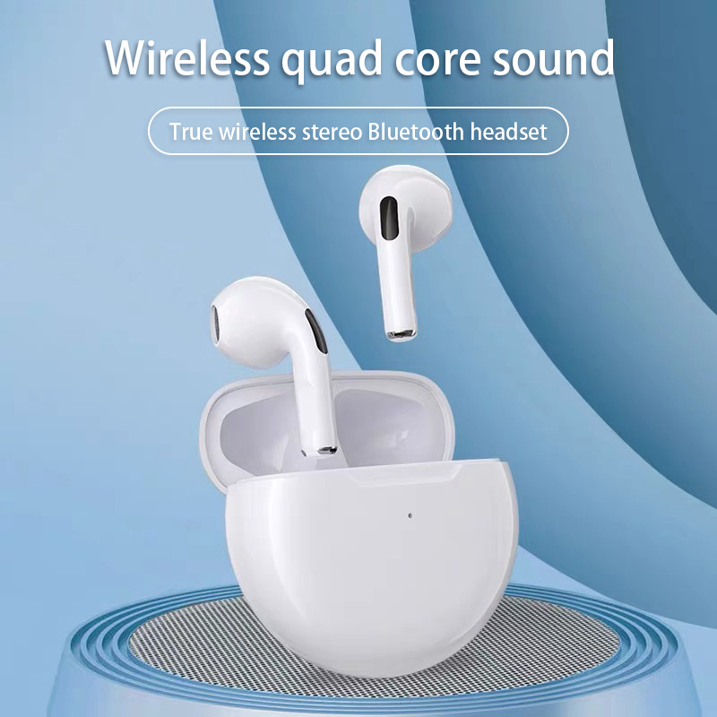 NOWOŚĆ Pro 6 TWS Bezprzewodowe słuchawki z mikrofonem Fone Sportowy zestaw słuchawkowy do biegania dla Apple iPhone Xiaomi Pro6 Słuchawki douszne