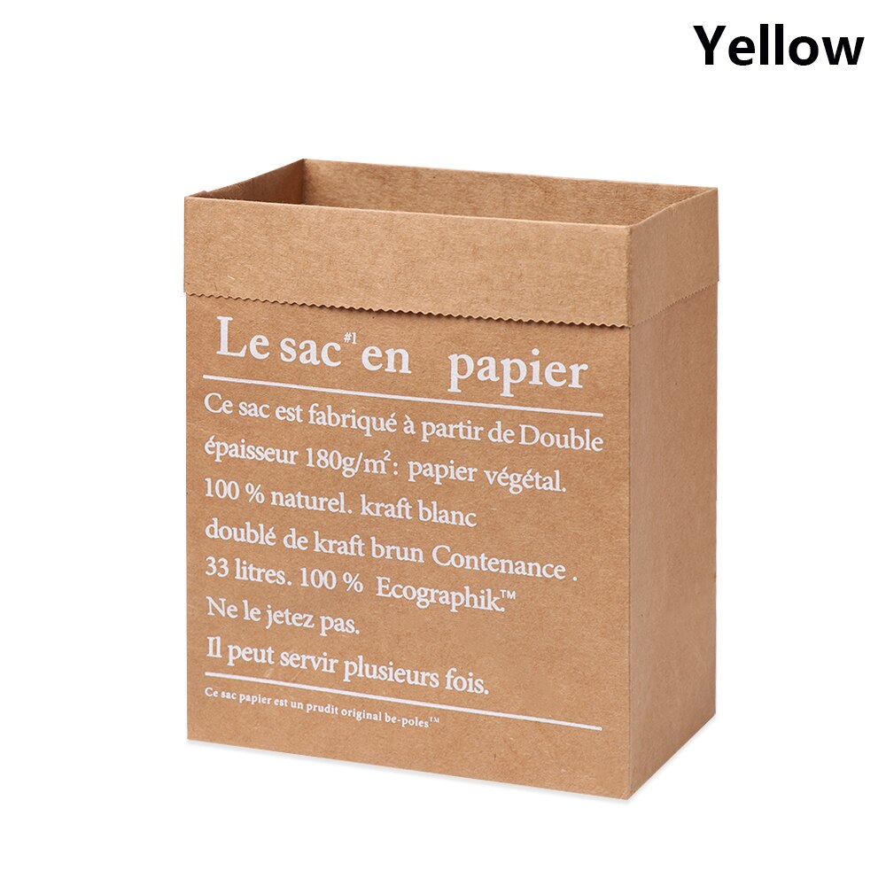 1PC nordisch Stil Schichten Doppel Kraft Papier Vase Dekoration Künstliche Blume Vase Blumentopf Wohnkultur Getrocknete Pflanze korb: Stil1-Gelb