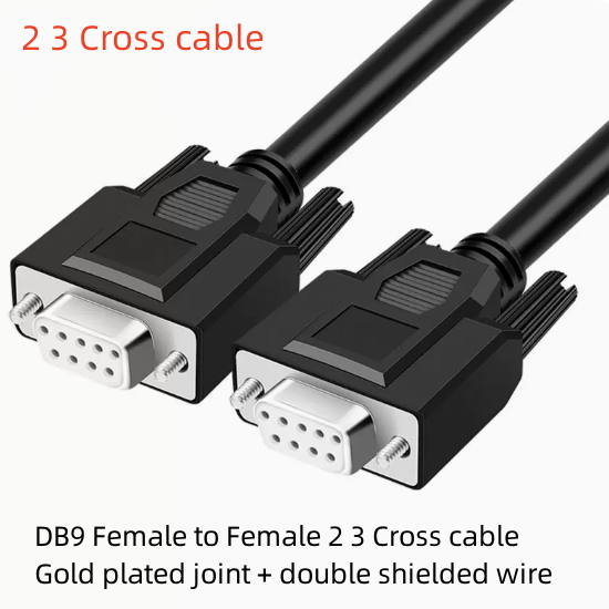 DB9 Serial Cable RS232 COM Data Cable DB9 Female to Female Male Direct Connection And Cross Cable: green / 0.6m