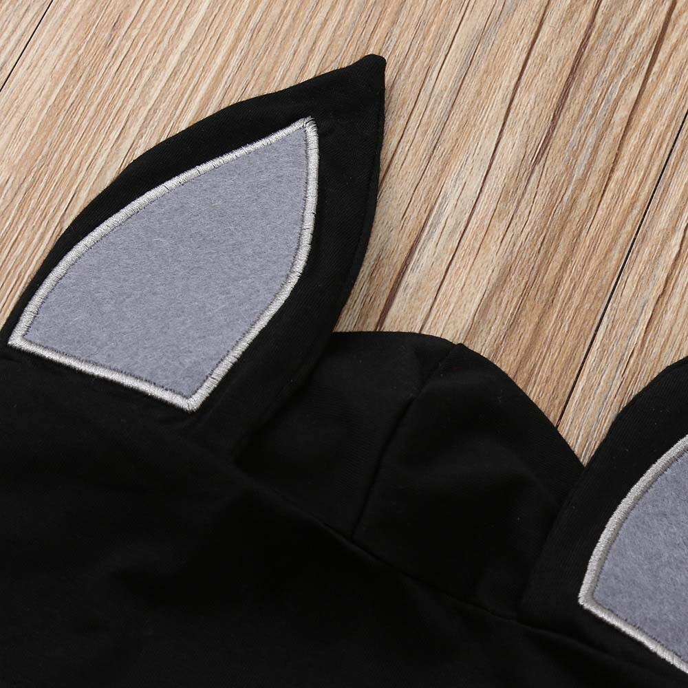 Halloween vestiti Del bambino Appena nato Del bambino Del bambino Delle Ragazze Dei Ragazzi di Halloween pipistrello Cosplay costume Lungo Del Pagliaccetto Del Manicotto Del Cappello vestito impostato @ UN