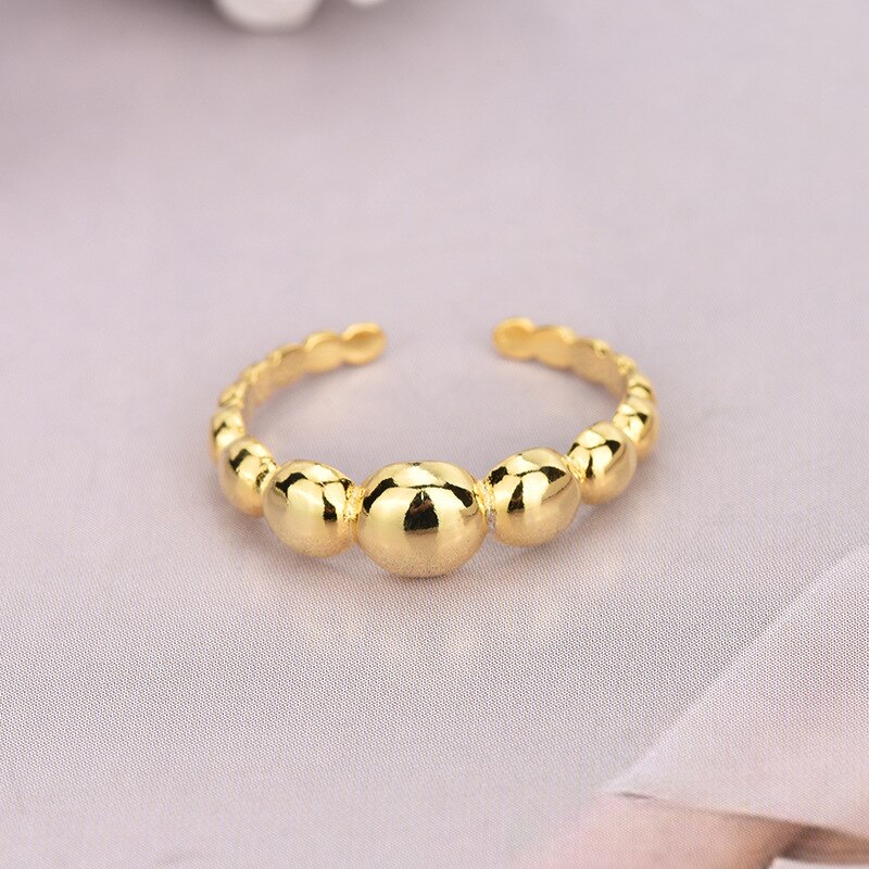 Evimi minimalistische 925 fingerringe aus sterlingsilber für damen und paare, terndy geometrischer partyschmuck, geburtstag: Gold
