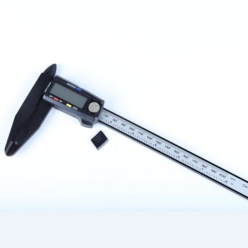 200mm 8 inch LCD Digital Electronic Caliper Carbon Fiber Vernier Caliper mm/inch Lightweight Durable Large Diameter Calipers