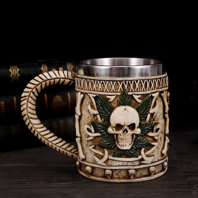 2020 novo design polyresin caneca de café copo artesanal resina criativa 3d caneca de café copo de lava osso: 007