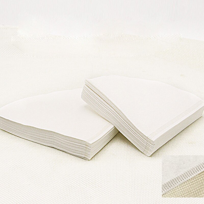 50pcs Cone-shaped Hand Drip Brew Coffee Filter Home Office Travel DIY Drip Filter Cafe Paper MU8669