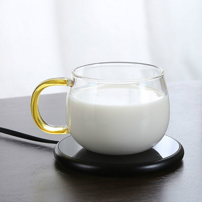 Kaffekrus kopvarmer til kontor hjemmebord bruger kakao te vand mælk elektrisk drikkevarmer med timer 2 temperaturindstillinger