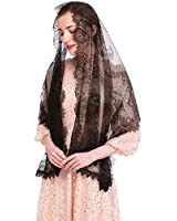 Pañuelo de encaje francés para mujer, Mantilla con velo para la cabeza de mujer,