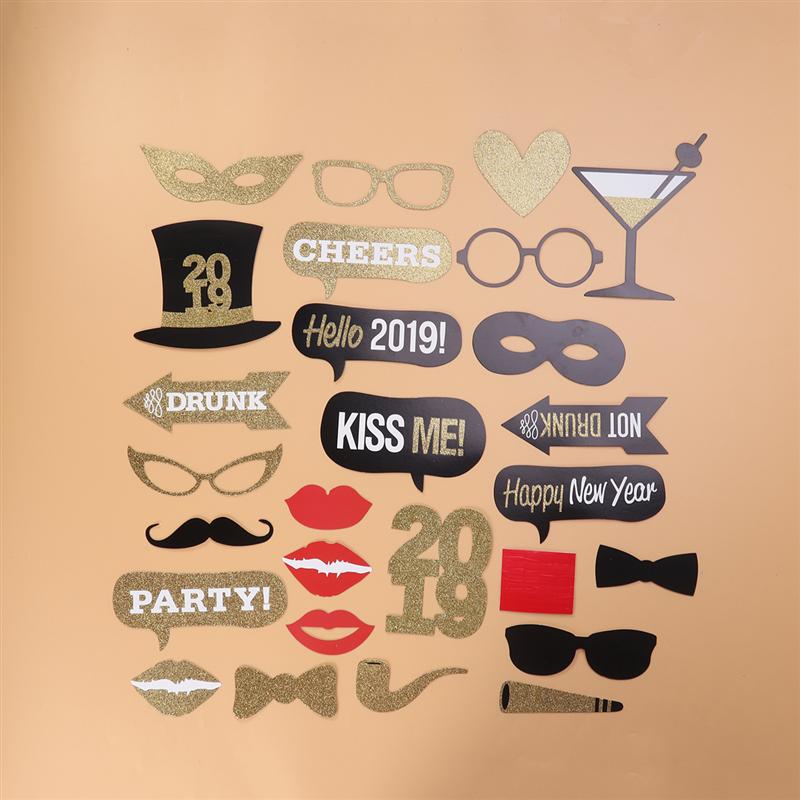 26pcs Photo Taking Props Funny Photograph Props Camera Props Photo Props Party Supplies for Christmas Wedding Year