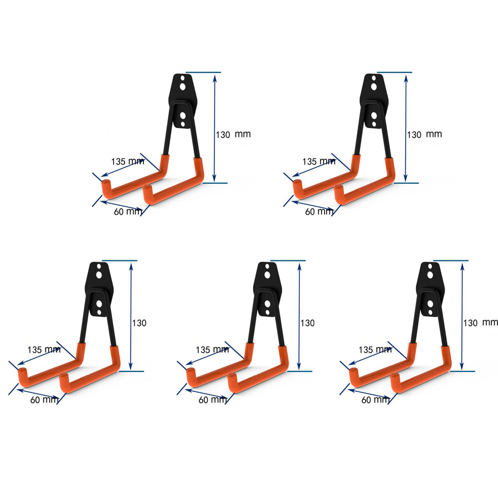 Heavy Duty Metall Haken Garage Organizer Wand Halterung Fahrrad Kleiderbügel Haken Wand Halterung Anti-slip Lagerung Haken Für Leitern Garten werkzeug: Tiefe Blau