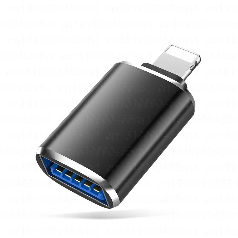 Adattatore OTG USB 3.0 per iPhone iOS 13 sopra trasmissione dati U Disk Mouse tastiera convertitore da USB a 8 Pin per iPhone 13 12 iPad: Black