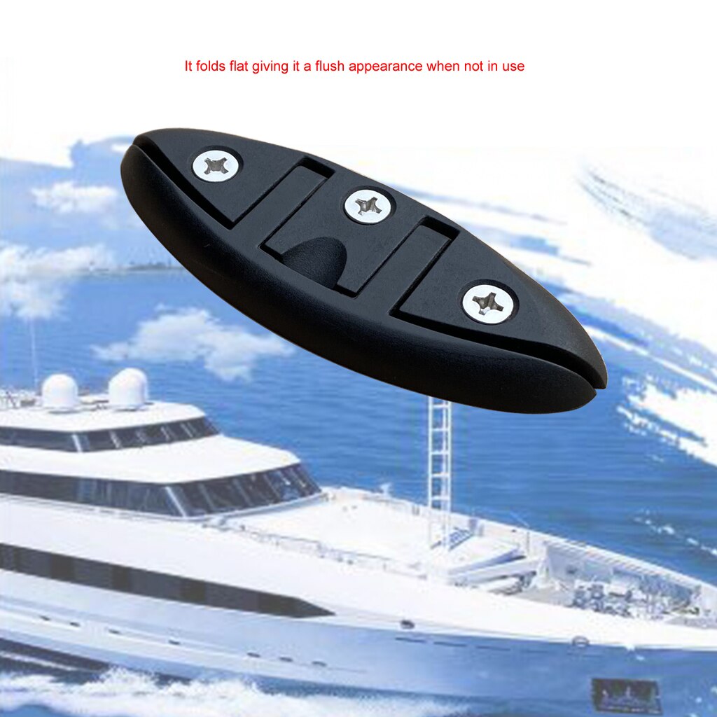 2PCS Boat Accessories Nylon Sailboats Flip Up Folding Pull Up Cleat Dock Deck Boat Marine Kayak Hardware Line Rope Mooring Cleat