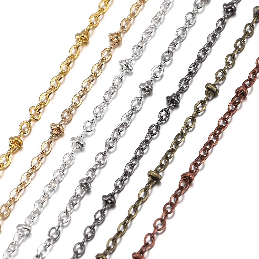 5 Meter Koperen Twisted Kettingen Kralen Kabel Link Clip Kralen Ketting Voor Diy Enkelbandje Kettingen Armband Sieraden Maken Levert