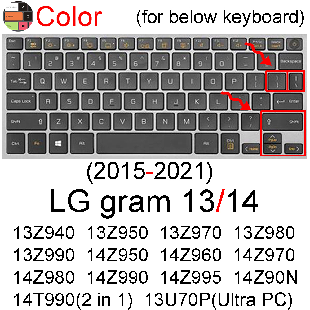 Funda de teclado para LG gram, Protector de silicona para PC Ultra, 15, 15Z950, 15Z970, 15Z975, 15Z980, 15Z990, 15Z995, 15Z90N, 15Z95N, 15,6: Color gram 13 14