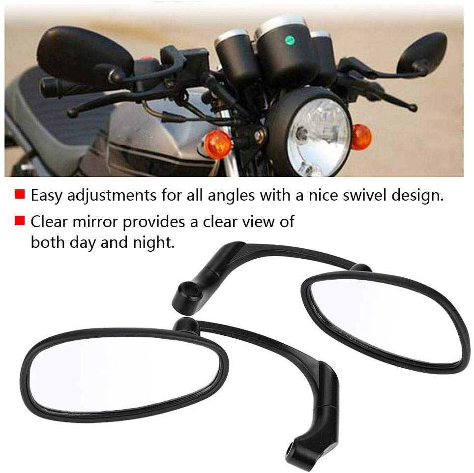 Motorcycle Rearview Side Mirror with 8/10mm Screws Universal Round Retro Modified Motorbike Cafe Racer Rear view Mirrors
