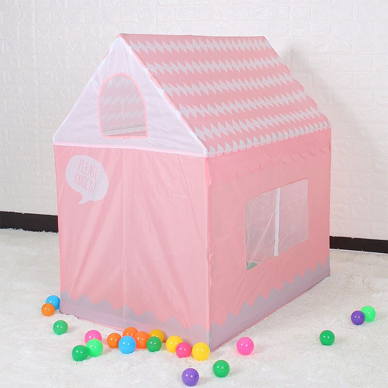 Legetelt legetøj bærbar sammenfoldelig kuglepool indendørs udendørs simulering hus lyserødt teltlegetøj til børn børn pige