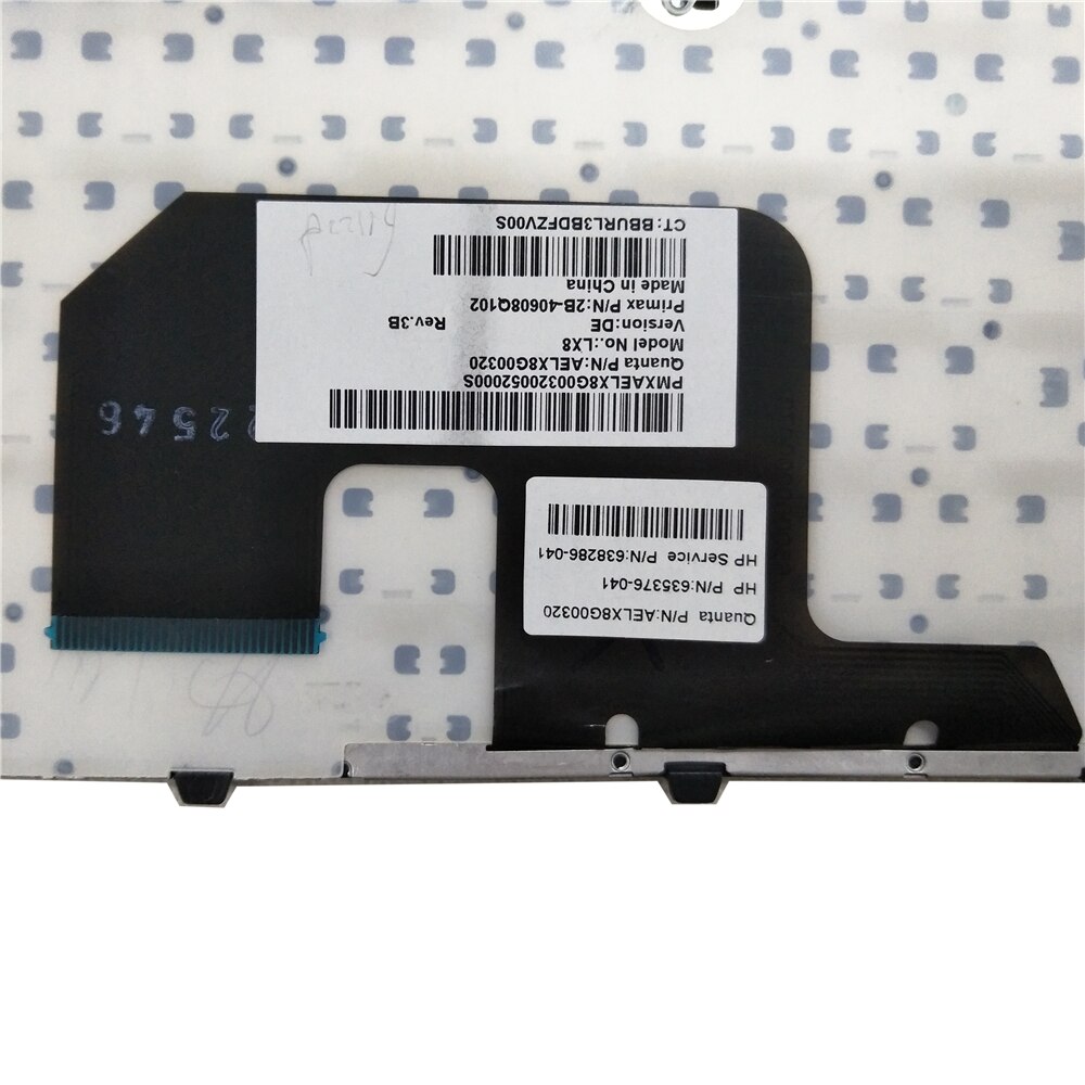 OVY GR German laptop keyboard for HP for Pavilion DV6-3000 DV6-3100 DV6-3200 DV6-3300 DV6-4000 p/n:AELX8G00320 2B-40608Q102