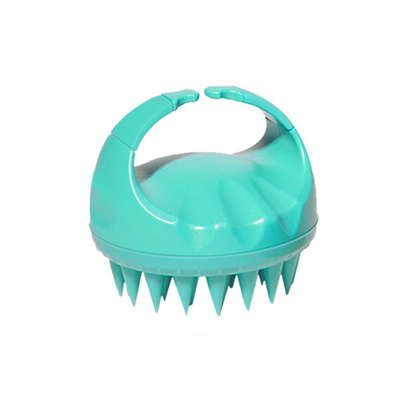Brosse de lavage des cheveux en Silicone, peigne à main, masseur pour le cuir chevelu, bain, douche, nettoyage des cheveux: Green