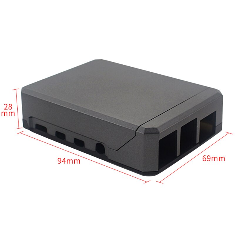 Voor argon neo voor raspberry  pi 4 behuizing aluminium metalen behuizing schuifnetisch deksel passieve koeling siliconen koellichaam