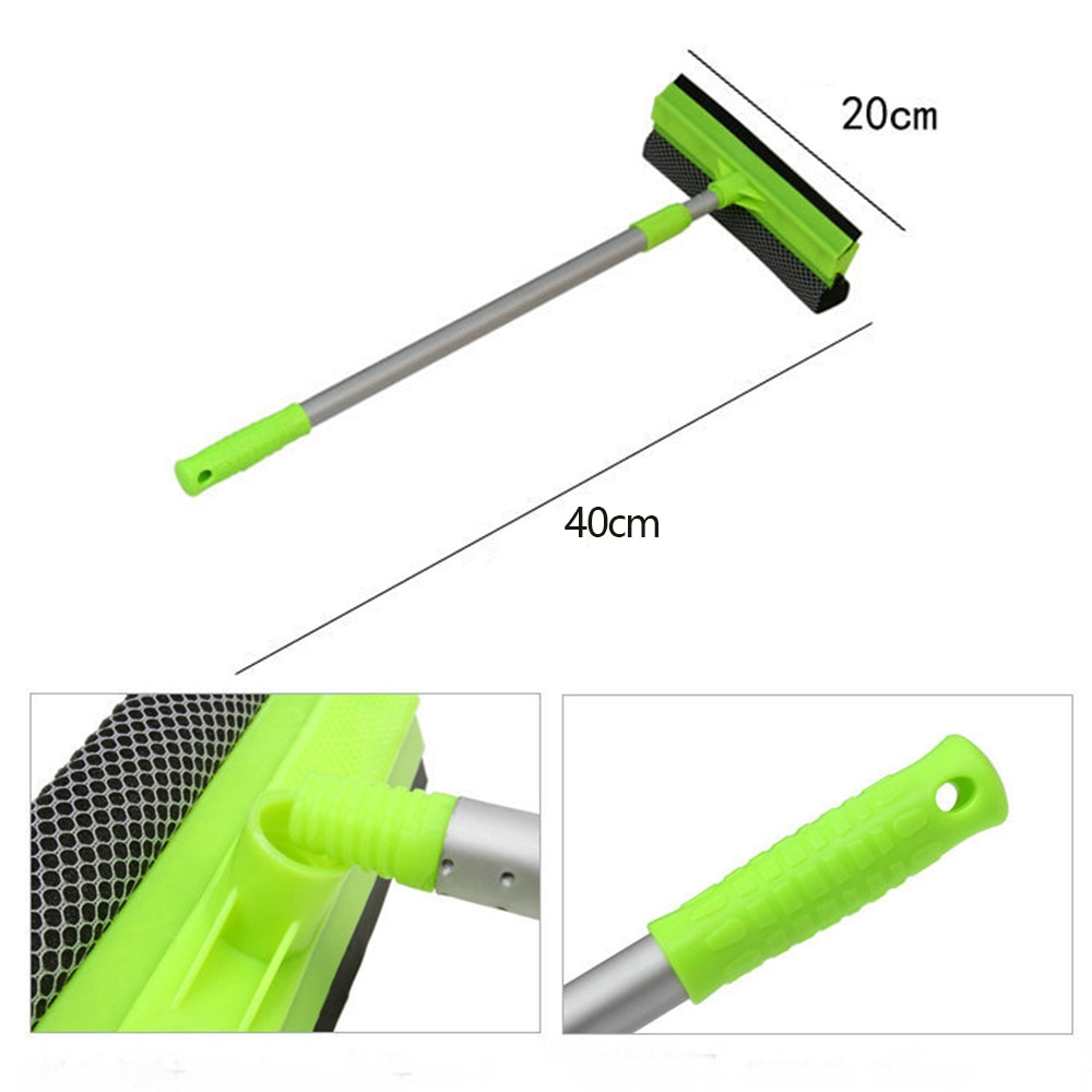 Aluminum Long Handle Window Brush Double Sides Soft Sponge Cleaner Glass Wiper Car Windows Squeegee Brushes Home Cleaning Tools