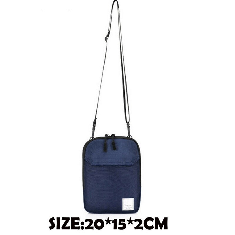 Unisex Satchel Schoudertas Tote Messenger Bags Canvas Handtas: Blauw