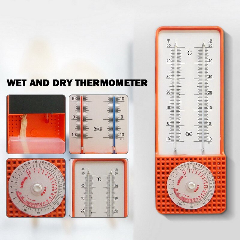 Vertical Dryness meter hygrometer thermometer Monitor for Household Greenhouse Temperature Humidity Monitor Desktop Wall Pass