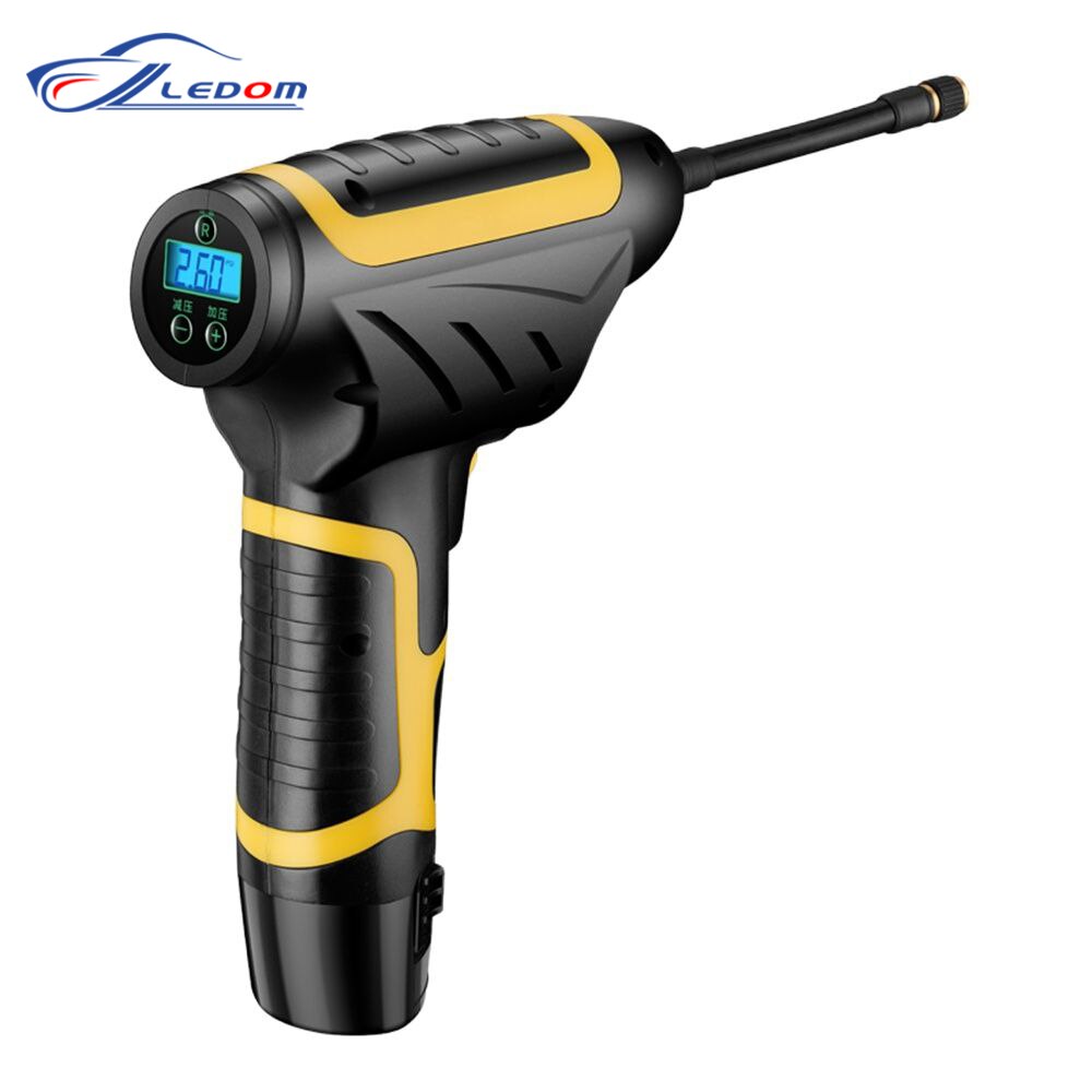 120W Wireless Car Air Compressor Handheld USB Rechargeable Tire Inflator Digital Inflatable Pump Pressure Gauge Cars Accessories