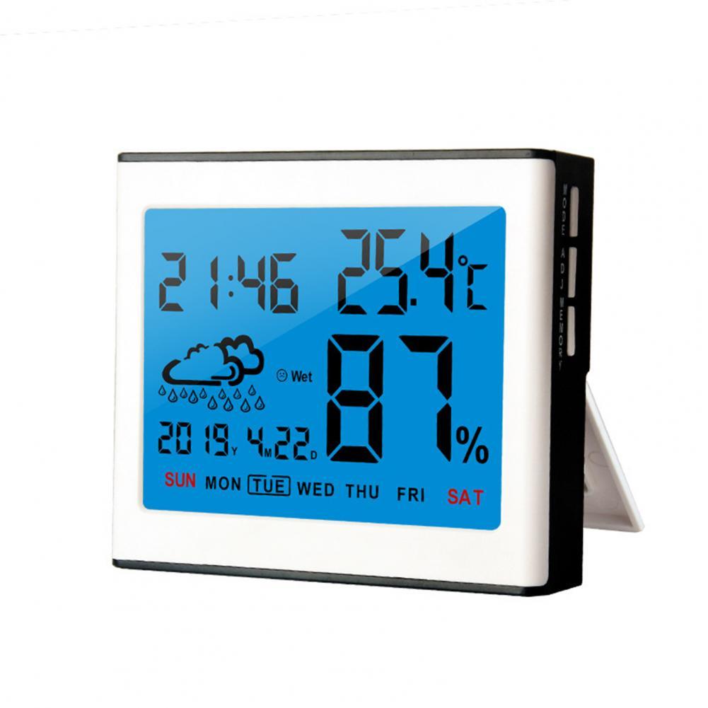 LCD Digital Temperature Humidity Meter Backlight Home Comfort Indicator ABS Electronic Hygrometer Thermometer Weather Station