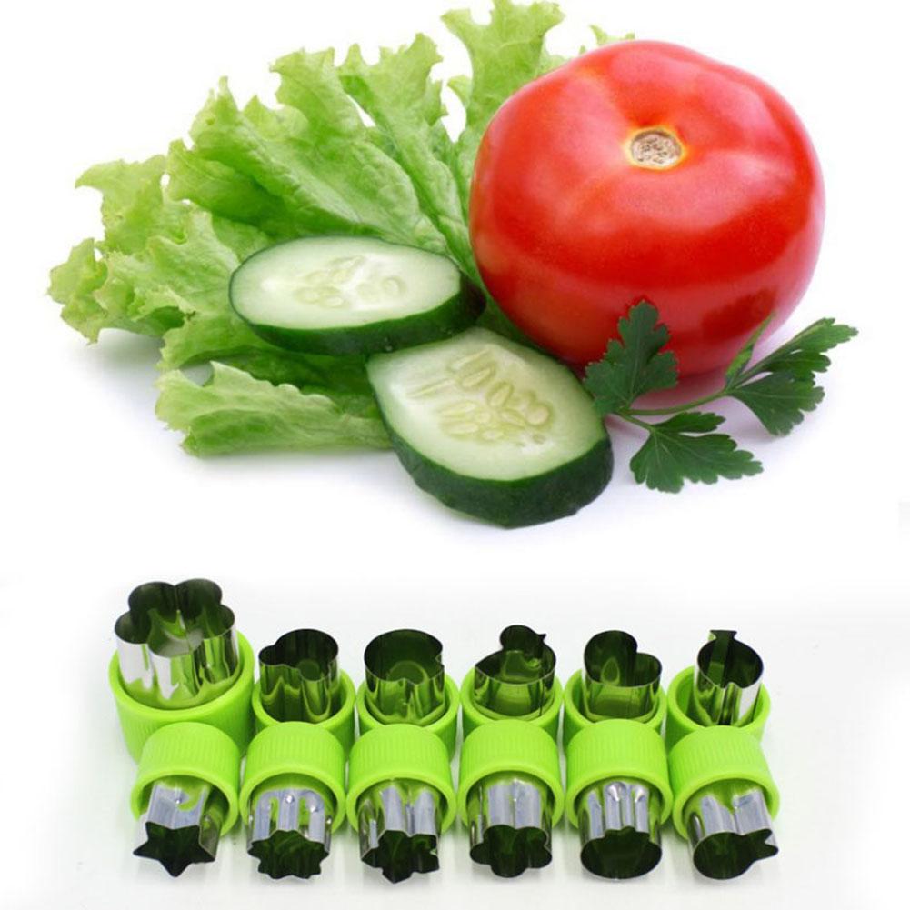 Troqueladora de verduras y frutas conjunto de formas molde de galletas patrón de dibujos animados Animal comida plantilla molde de galletas