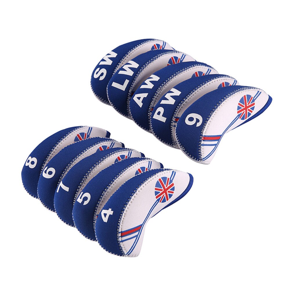 10 Stks/set Golf Iron Covers Club Headcovers Putter Hoofd Protector Iron Putter Headcover
