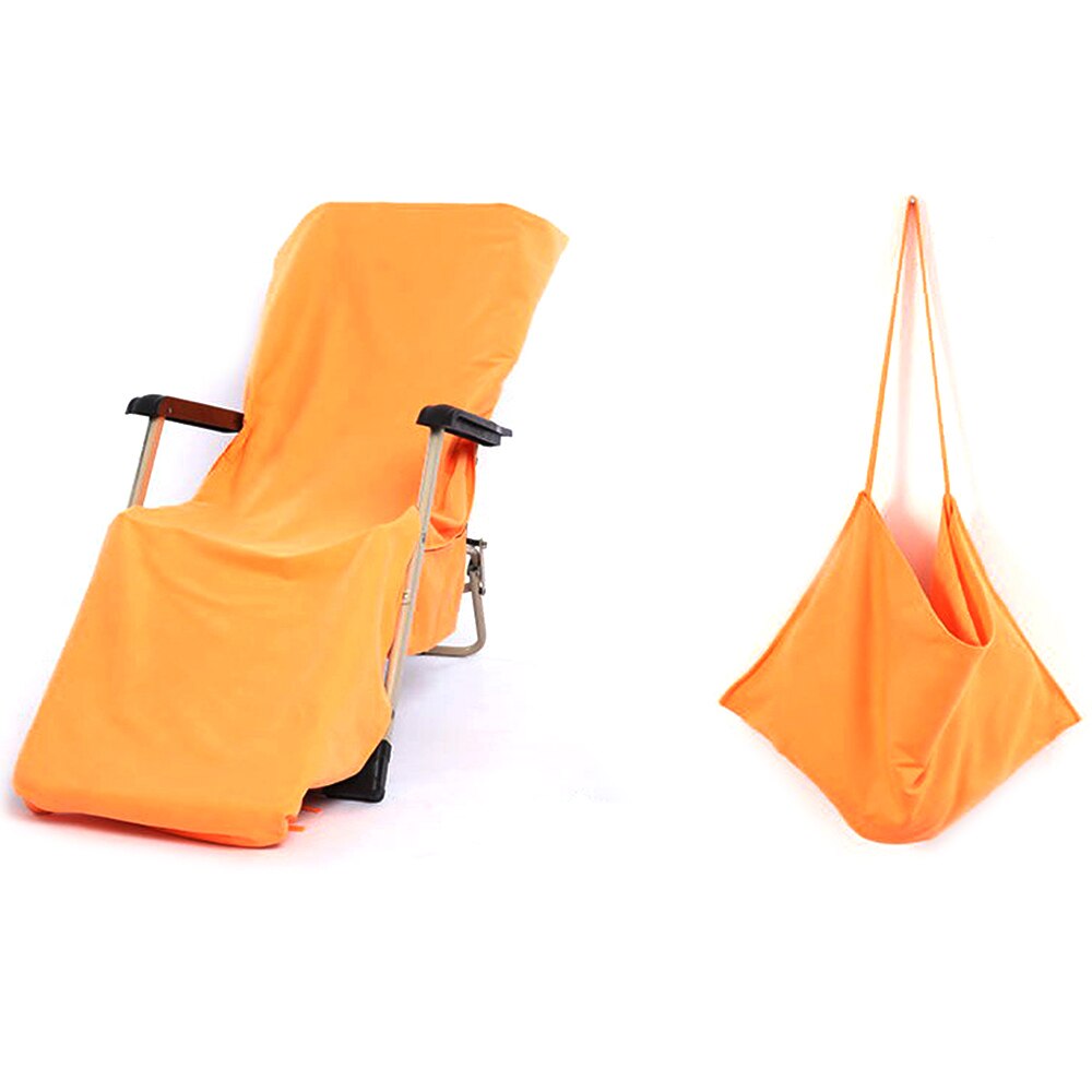 215*75cm strand chaiselong stol bærbare klapstole til pool liggestol hotel ferie camping picnic fold op stol: Orange