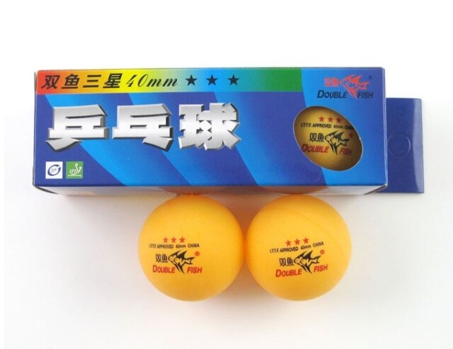 Double Fish Table Tennis Training 1 Boxes 3Pcs Ping Pong Ball 40mm Table Tennis Balls Plastic Tennis Table Ball 3 Star: Default Title