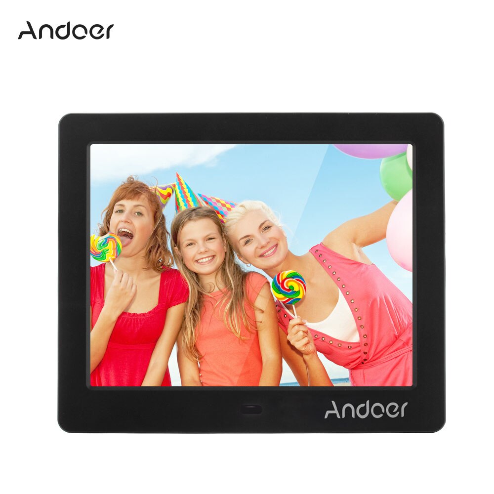 Andoer 8 "HD Digital Fotos Rahmen Digitale Foto Bild Playe Wecker MP3 MP4 Film Player Fernbedienung Weihnachten