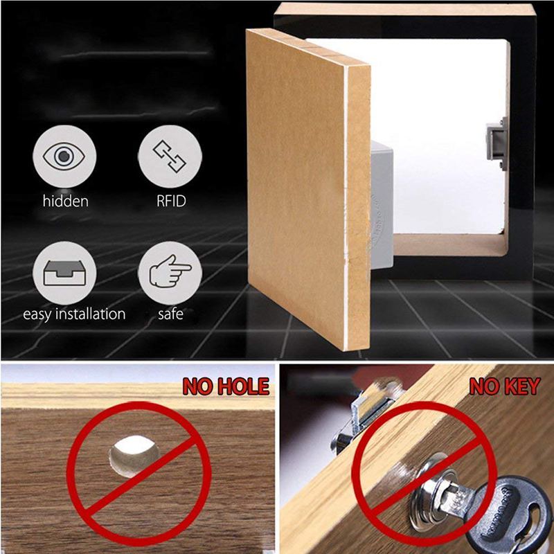 MOOL Invisible Hidden RFID Free Opening Intelligent Sensor Cabinet Lock Locker Wardrobe Shoe Cabinet Drawer Door Lock Electron