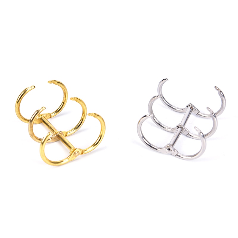 Álbum de fotos encuadernación DIY Metal Clip 3 orificios para anillos para cuaderno diario de hojas sueltas