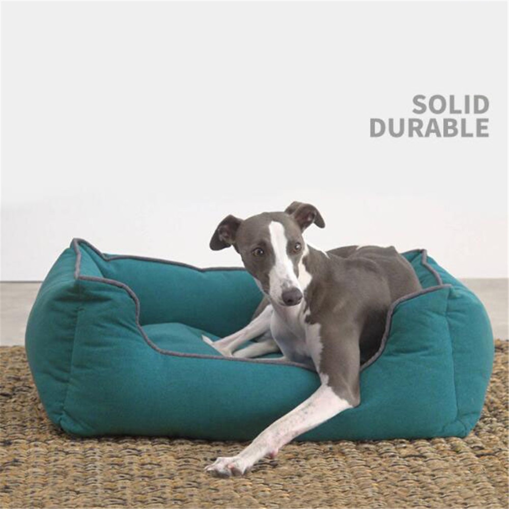 Dark Green Dog Bed Waterproof Can Be Washed and Washed, Pet Cats and Dogs Soft and Comfortable Thickened Large Sofa Bed