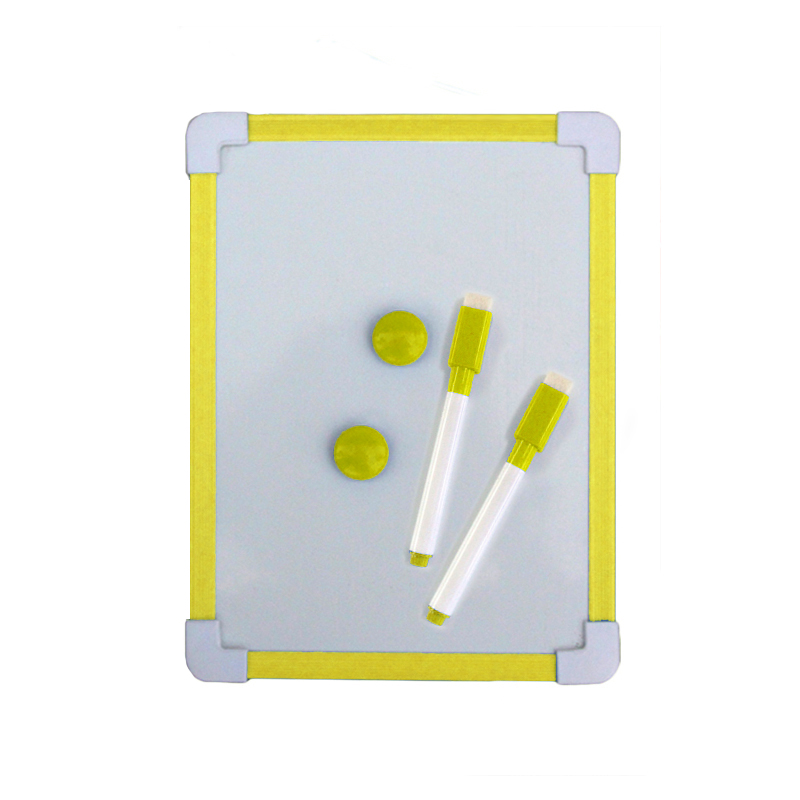 1 pc Kids Whiteboard Dry Wipe Board 5 Colors Frame Mini Drawing Magnetic White board Small Hanging Erase Boards With Pen: Option 5