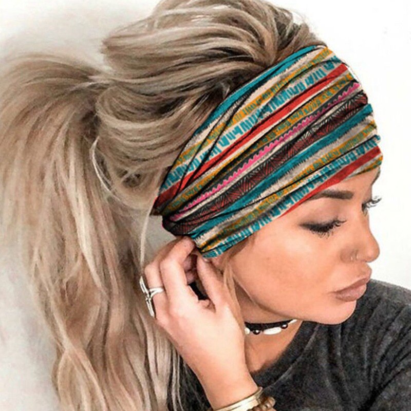 Tulband Hoofdband Zweet Band Elastische Sport Haarbanden Head Band Yoga Hoofdbanden Hoofddeksels Headwrap: SPT6697GR