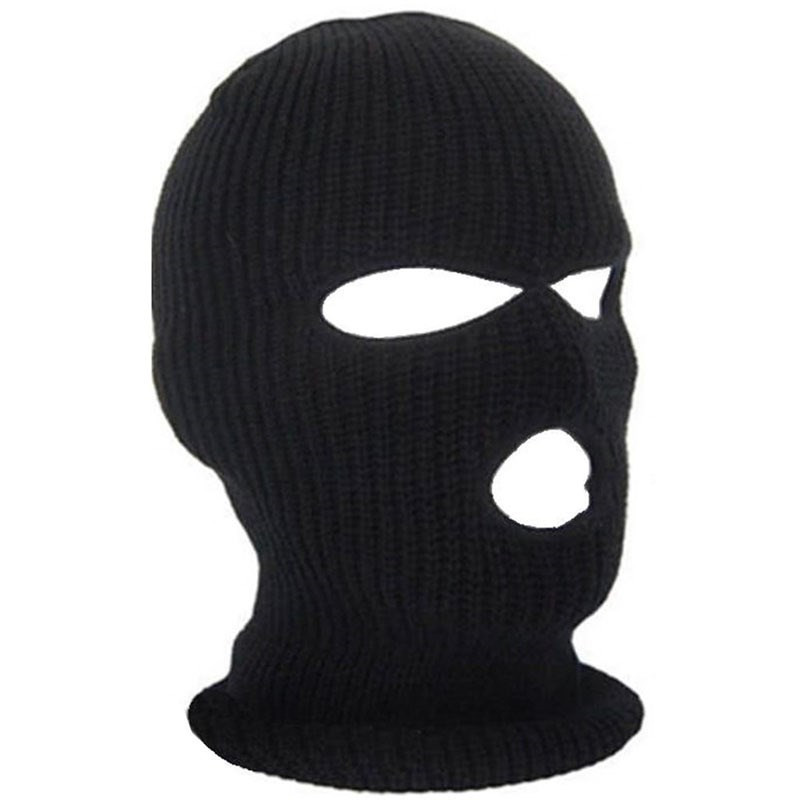 Ski Mask Knitted Bonnet Face Cover Balaclava Full Face Mask for Winter Warm Outdoor Sports CS Three 3 Hole Balaclava Knit Hat