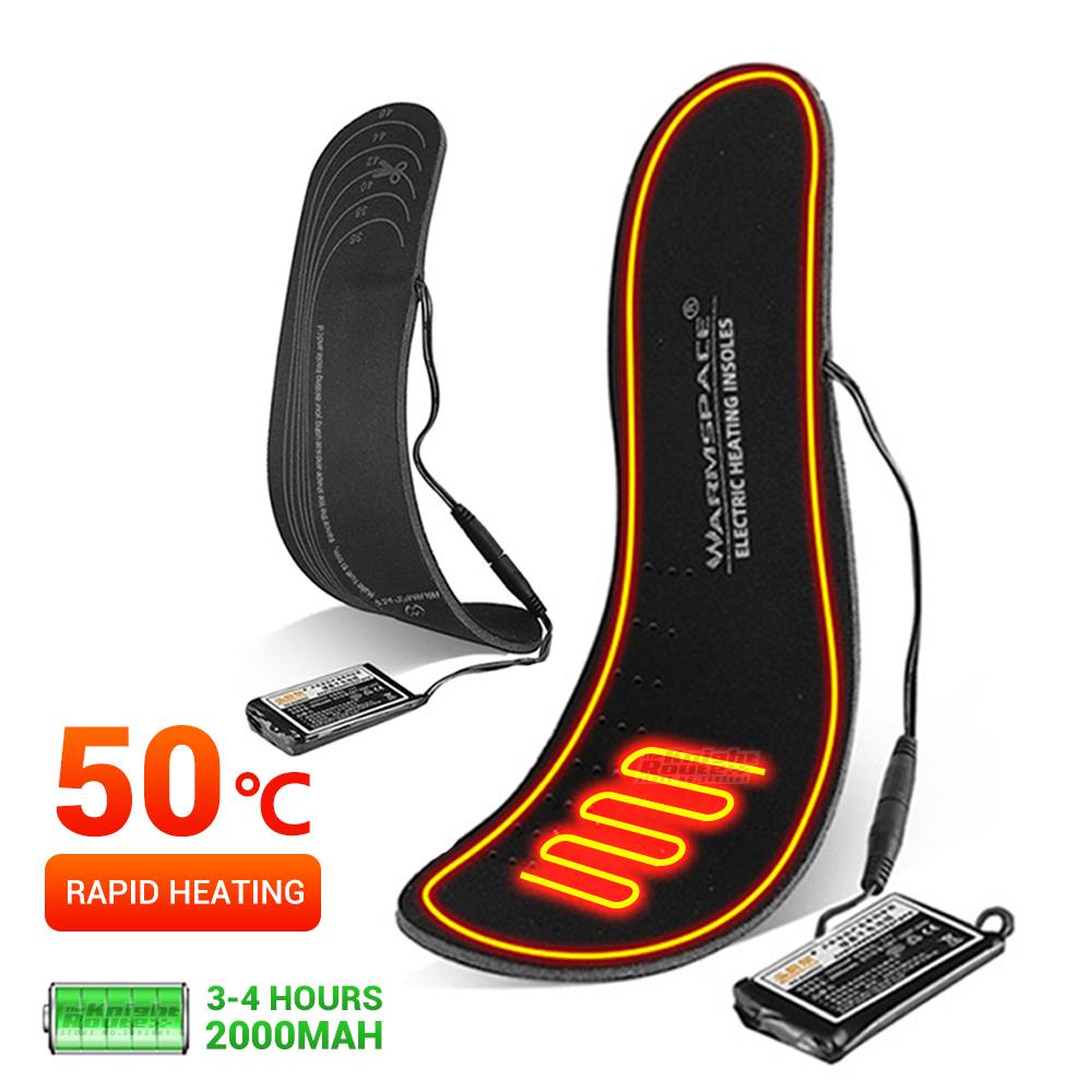 Motorcycle Shoes Heated Insoles Foot Warming Pad Feet Warmer Sock Pad Mat Winter Outdoor Sports Heating Shoe Insoles Winter Warm