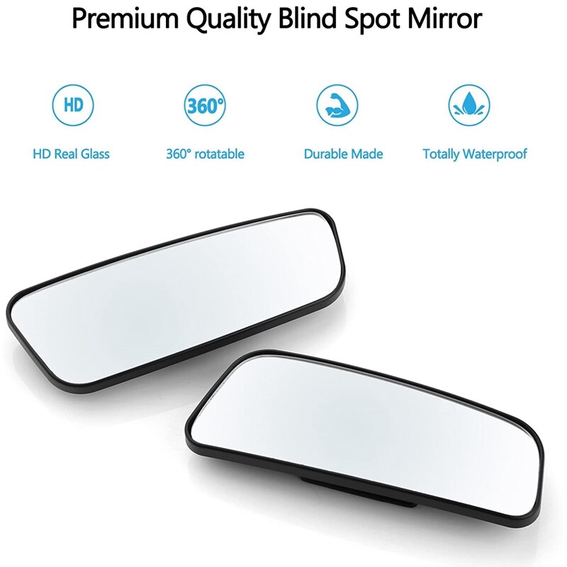 Car Rearview Mirror 360 Degree Adjustable Glass Car Rearview Mirror Auxiliary Wide-Angle Rearview Mirror