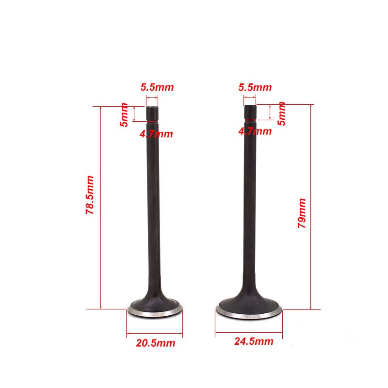 2 pairs Engine Valve Intake Exhaust Stem Valve for Honda CHonda CB125 TWIN CA125 Rebel CB125T CBT125 CM125 244FMI 247FMJ