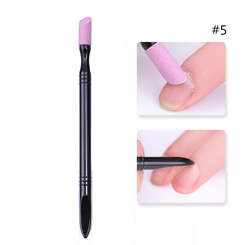 Dual-end Nail Cuticle Pusher Remover Stainless Steel Nail Art DIY Tools: 5