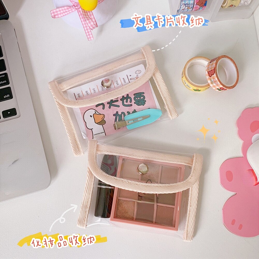 Mode Pvc Portemonnee Vrouwen Transparante Kawaii Card Wallet Sleutelhouder Opbergtas Meisje Clear Kleine Portemonnees Pouch