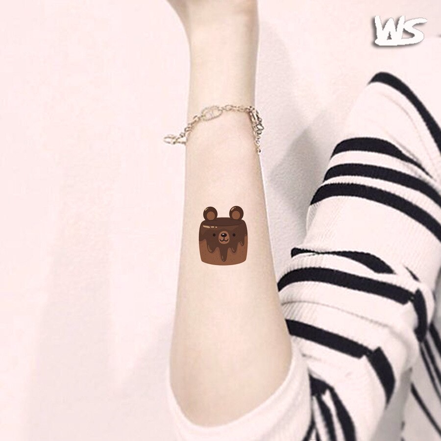 Neue Original Karikatur backen kuchen serie von freundlicher Tätowierungen Nachtisch umweltschutz zu setzen nach Tätowierungen